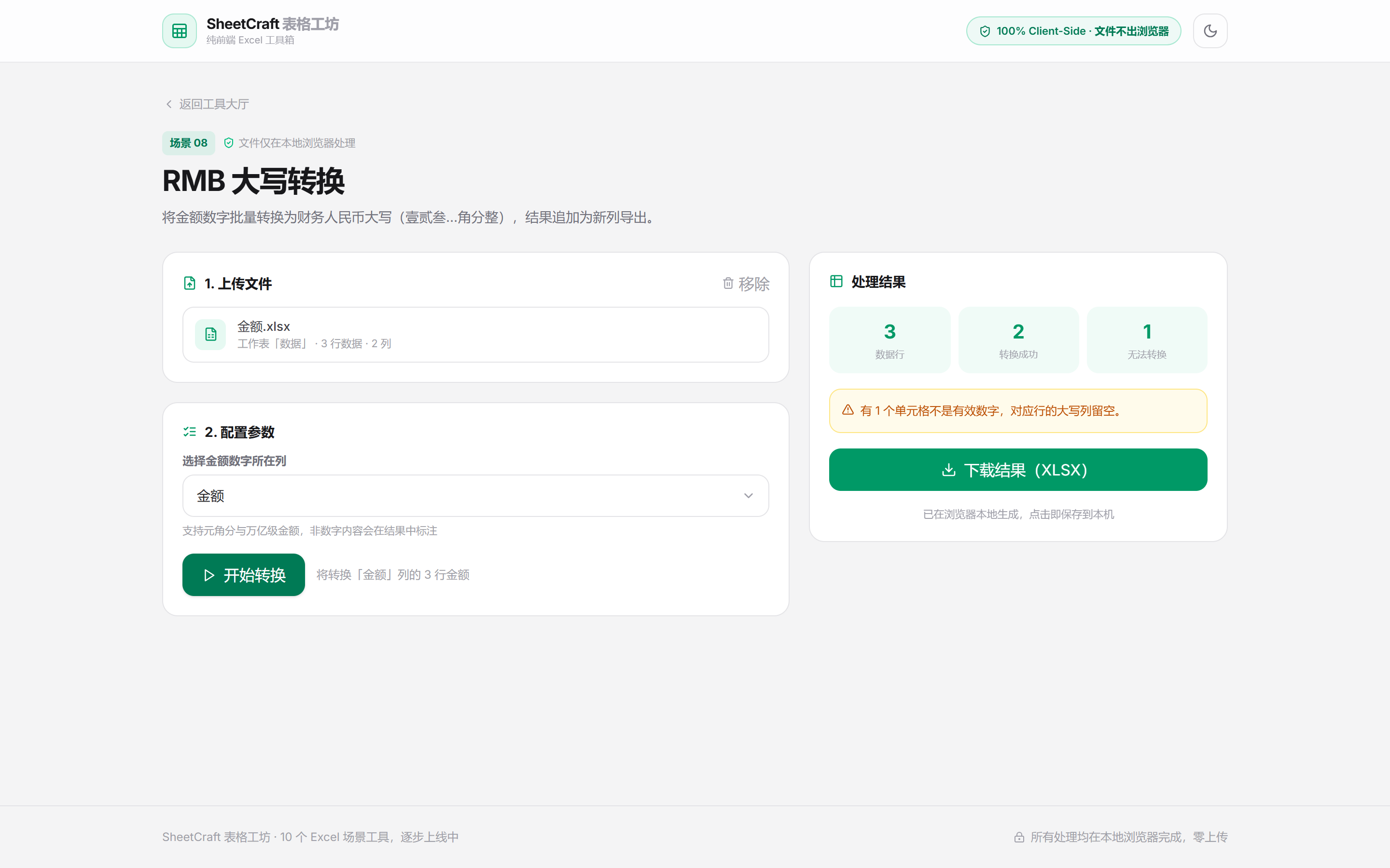 RMB 大写转换结果